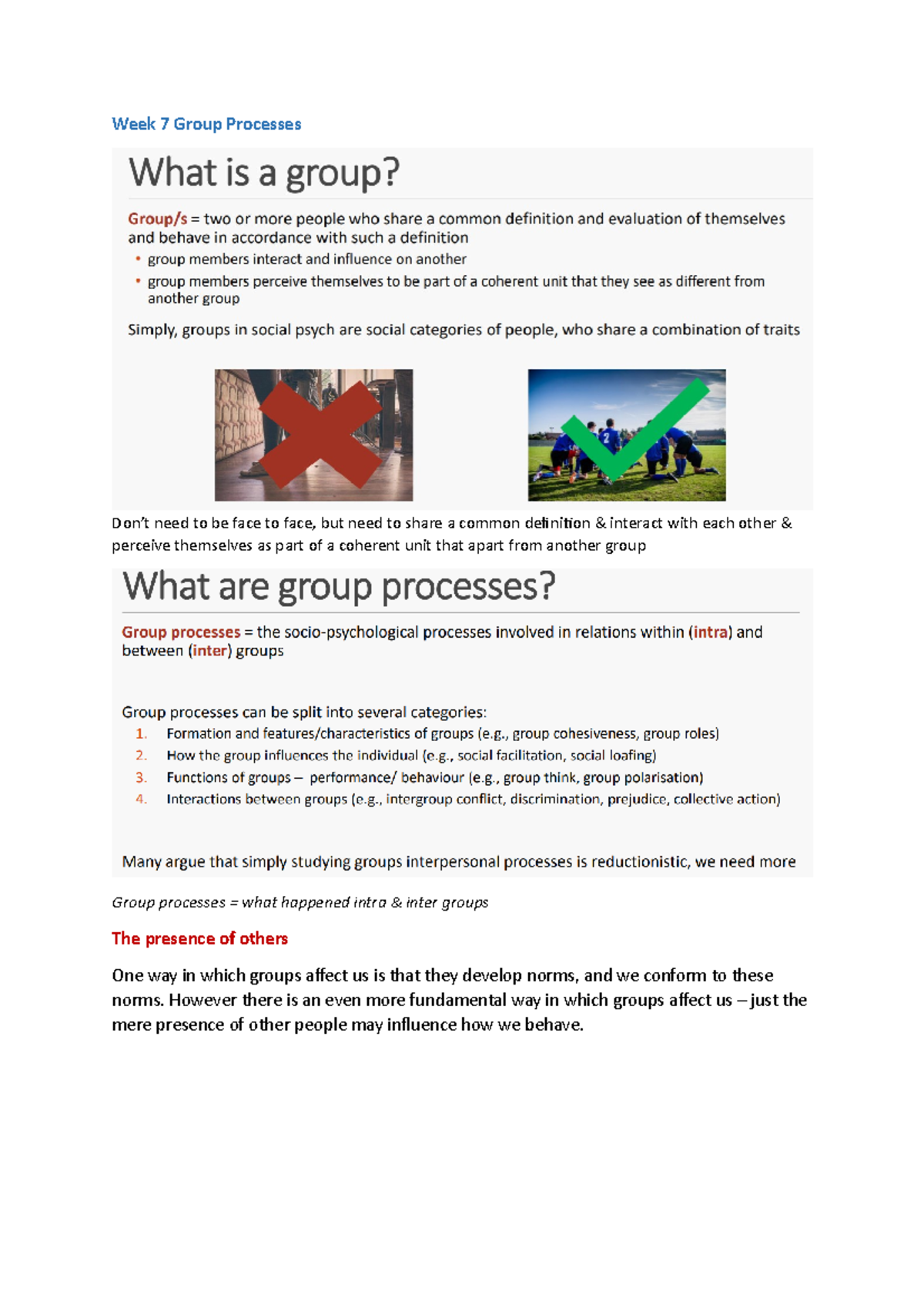 Week 7 Group Processes - Week 7 Group Processes Don’t Need To Be Face ...