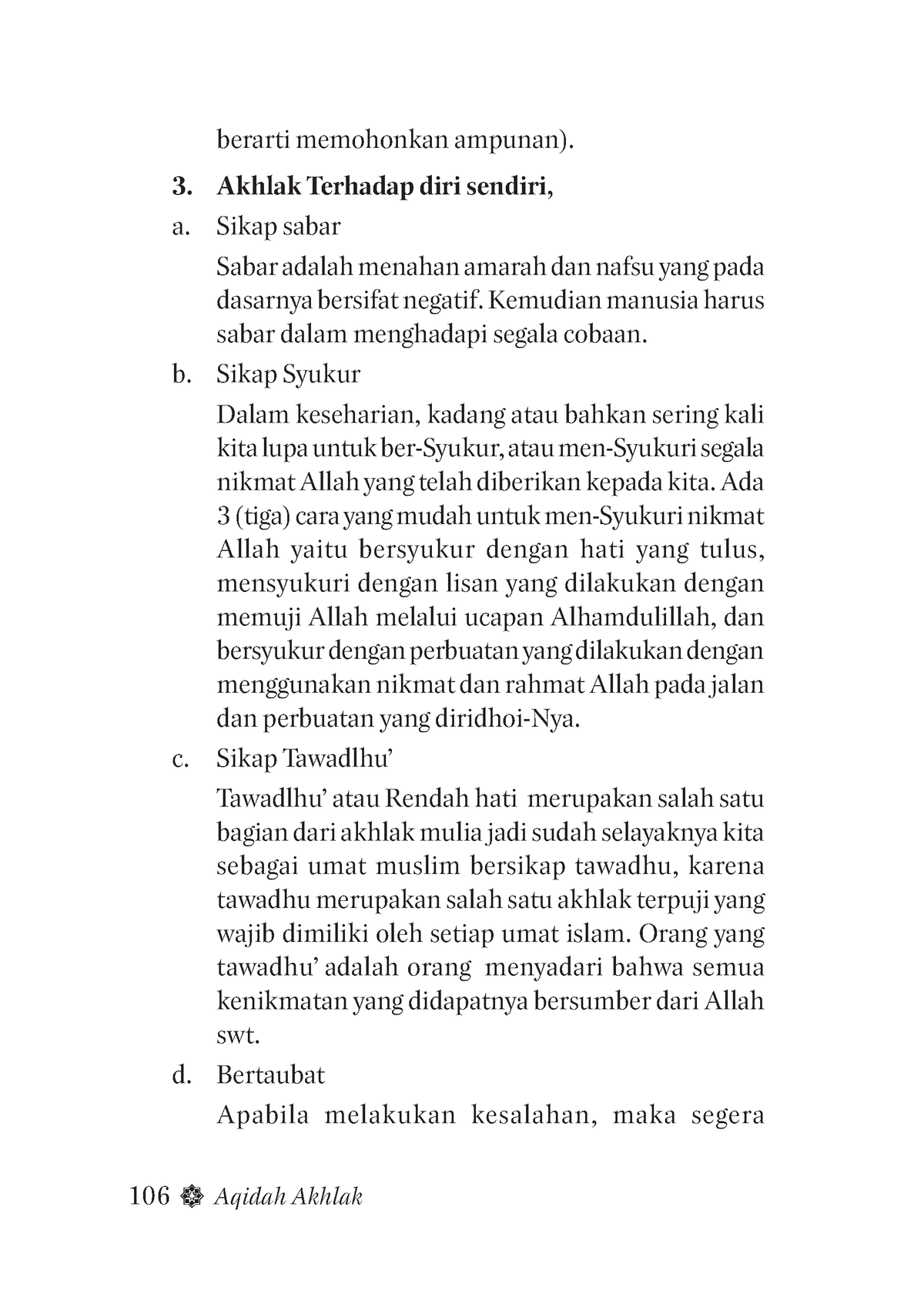 Aqidah-60 - DASAR DASAR FIQIH MADZHAB IMAM SYAFI'I - 106 Aqidah Akhlak ...