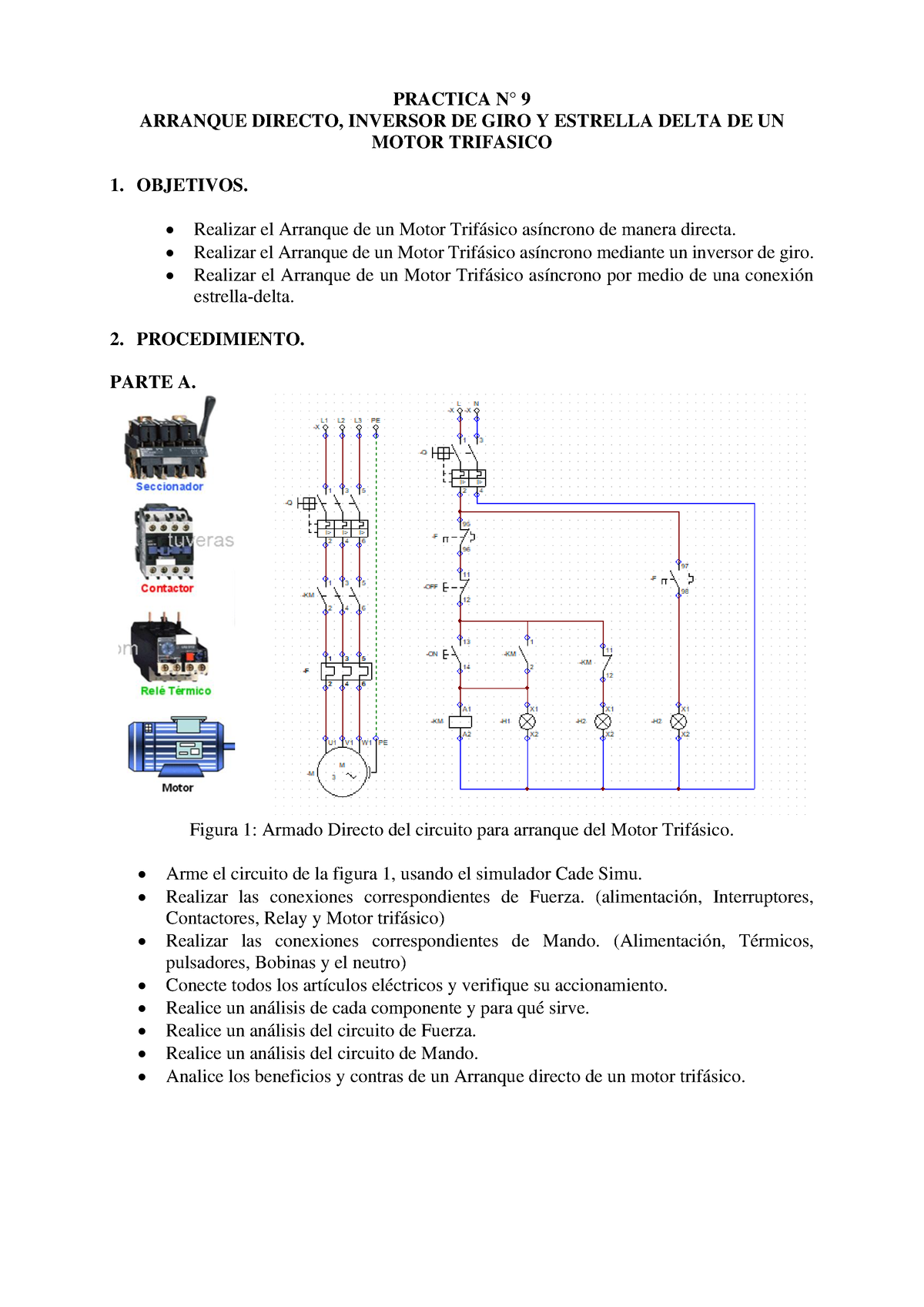 Practica N Electrotecnia Practica N Arranque Directo Inversor