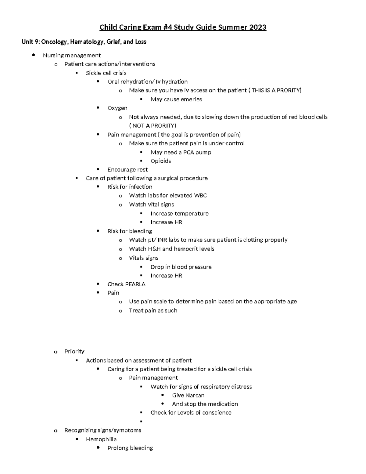 Peds study guide exam 4 - Nothing at this time - Child Caring Exam #4 ...