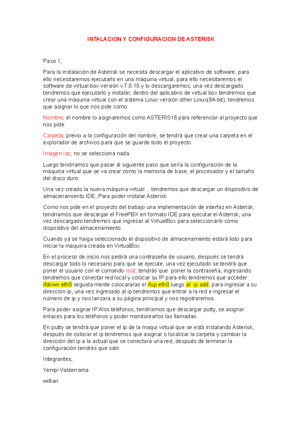 Intalacion Y Configuracion DE Asterisk grupo - INTALACION Y ...