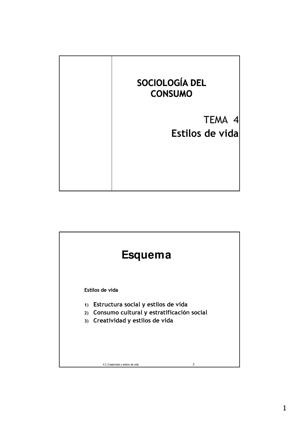 4 4 3 Creatividad Y Estilos De Vida Power Tema 4 Estilos De Vida Estilos De Vida 1 Estructura 5301