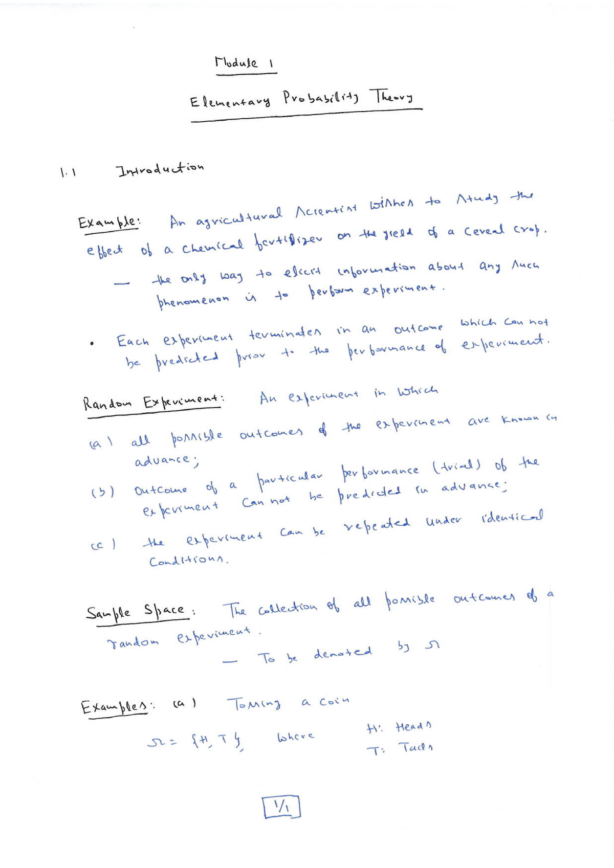 Module 1 - Lecture Notes 1-8 - PROBABILITY AND STATISTICS - Studocu