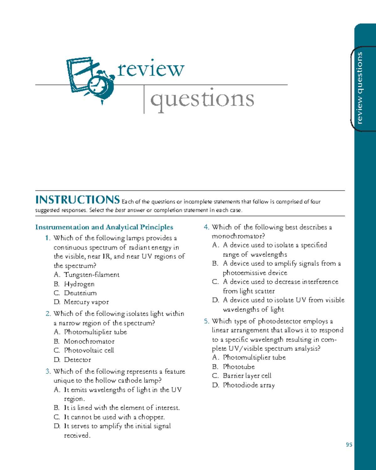 Chemistry - Review questions - Ciulla and Harr - 95 review questions ...