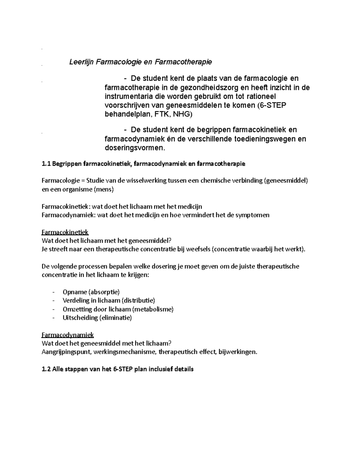 Farmacologie Sv - Leerlijn Farmacologie En Farmacotherapie De Student ...