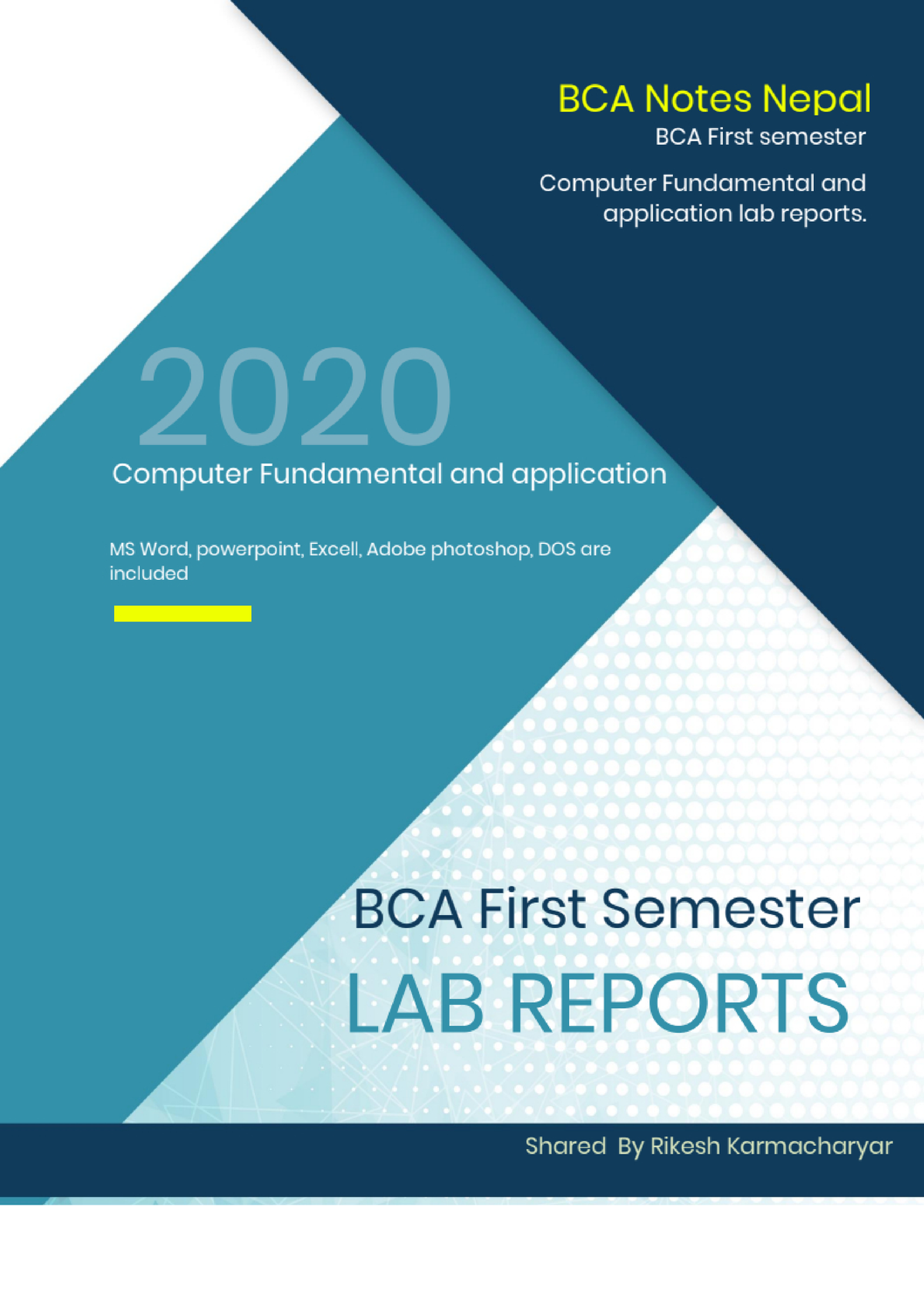 CFA rik - This is the lab practical for subject computer fundamental of ...