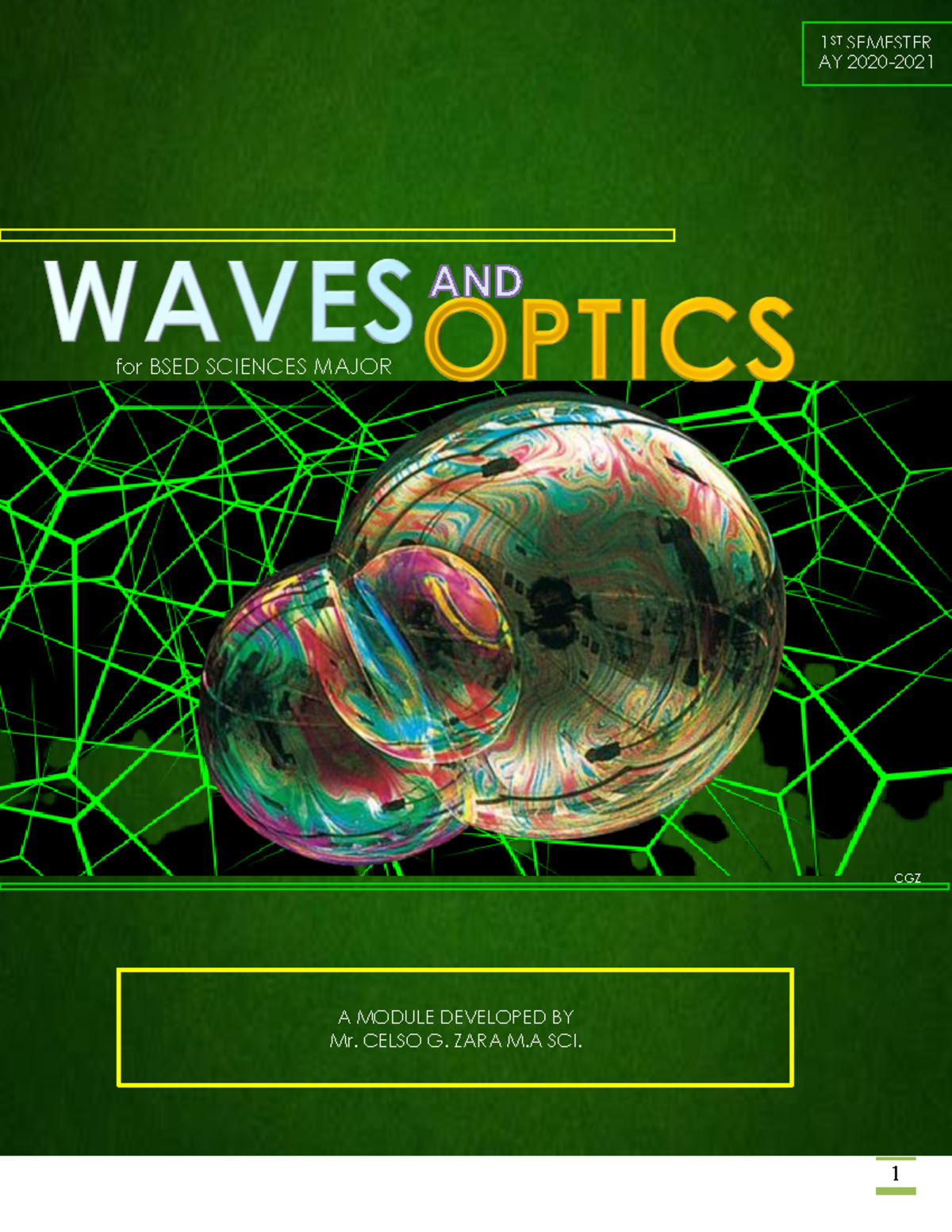 Module SED 312 Waves AND Optics for BSED SCIENCES MAJOR A MODULE
