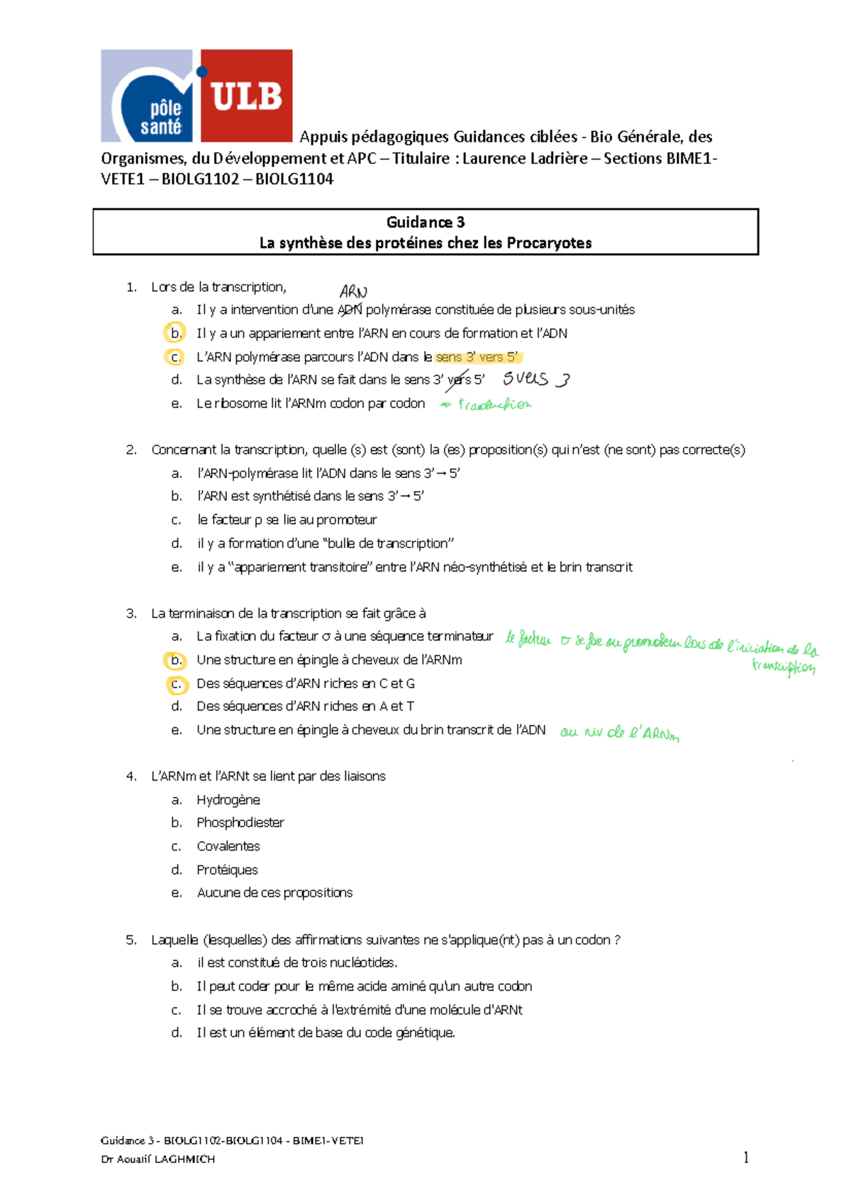 Guidance Bio 03 21 22 student Organismes, du DÈveloppement et APC