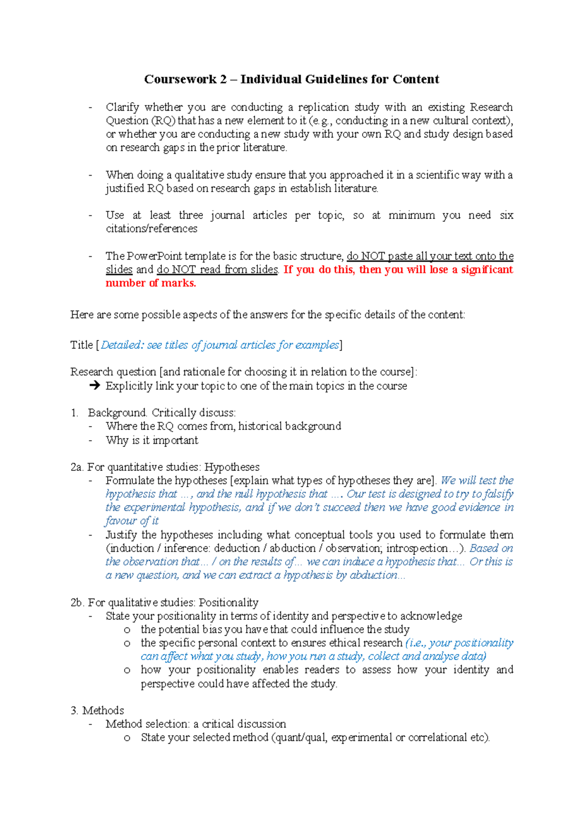 CW2 - Individual Assignment Guidelines - Coursework 2 – Individual ...