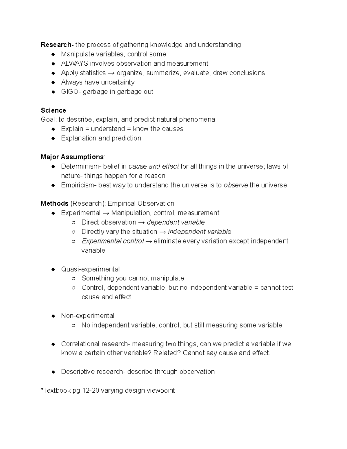 PSYC 260 Class Notes - ReVeaUch- Whe SURceVV Rf gaWheULQg NQRZOedge aQd ...