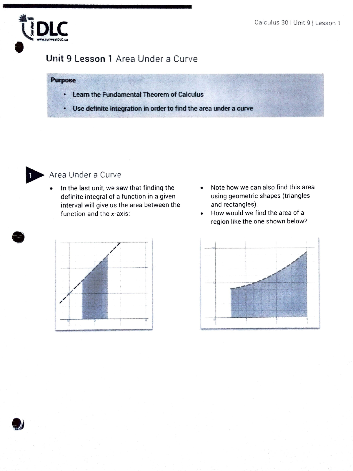 Area Under The Curve (Calculus) - Steps to calculate the Area