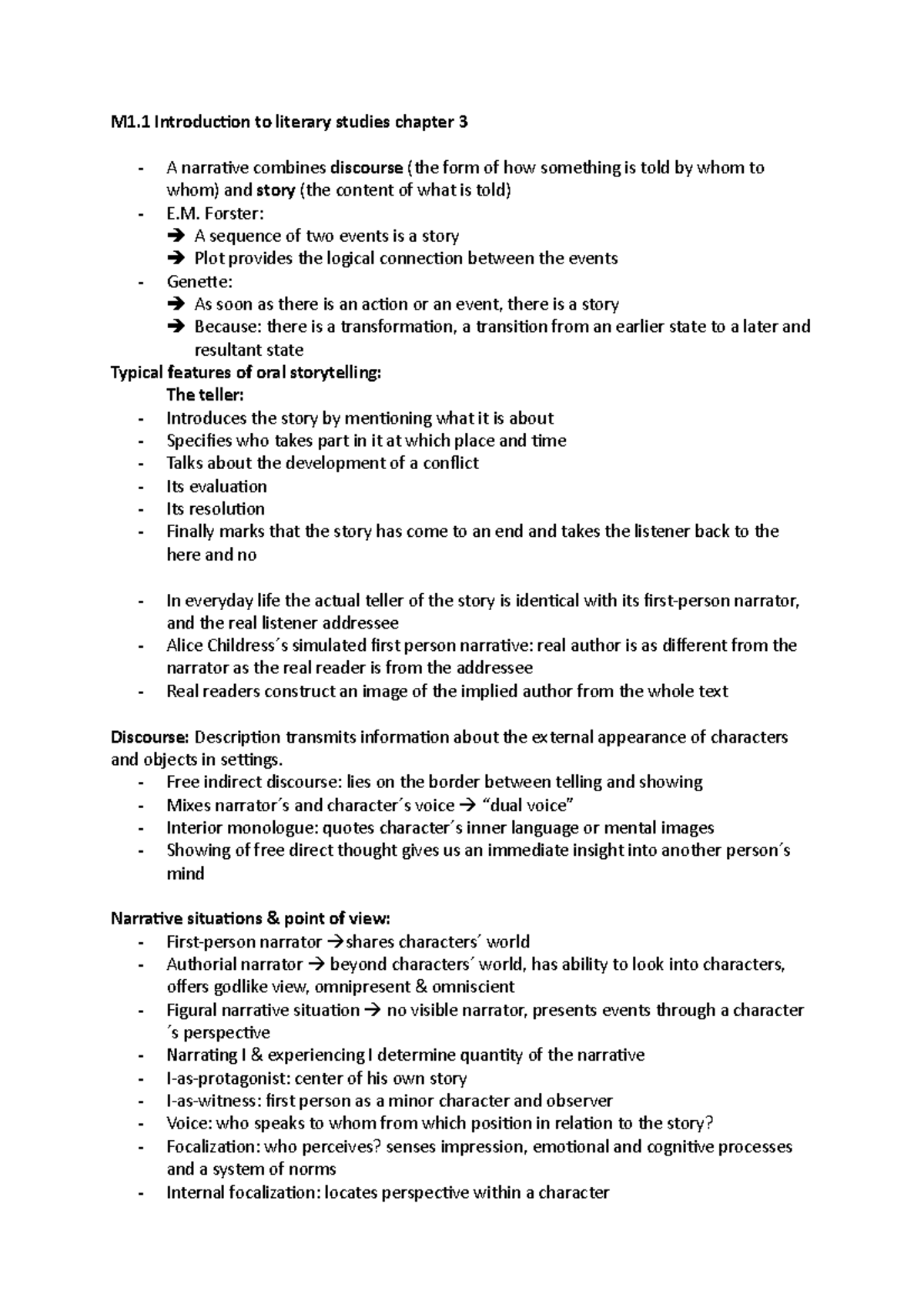 M1.1 Chapter 3 - Summary English And American Literatures, UTB Basics ...