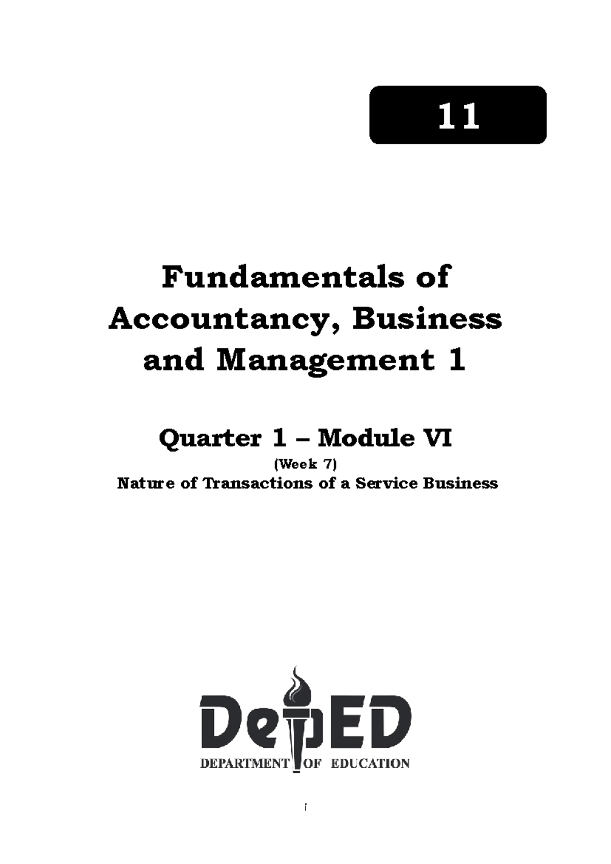 6 Q1 FABM 1 - Fundamentals Of ABM Module 6 For First Quarter - I ...