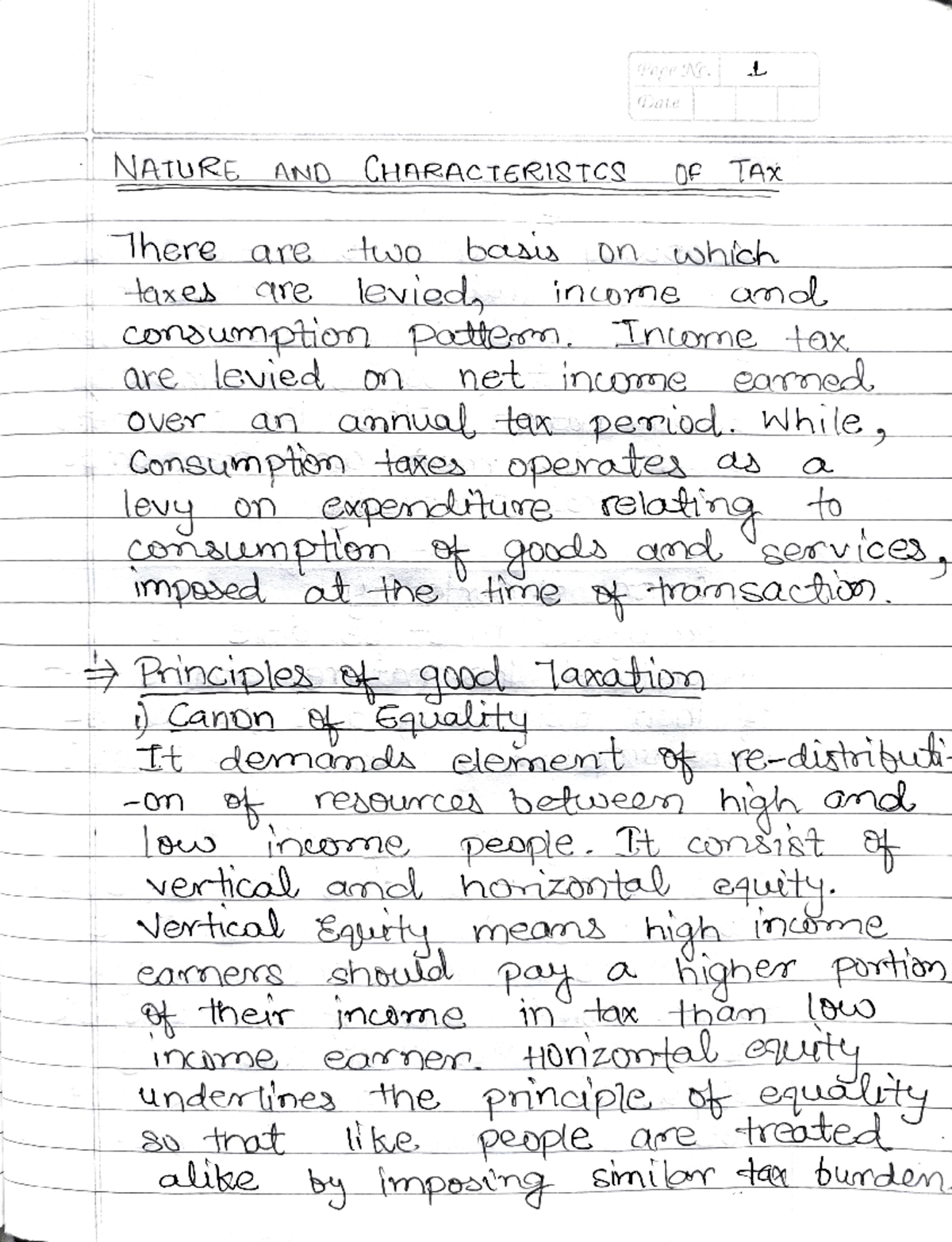 Tax-1 - Taxation notes - Ballb - Studocu
