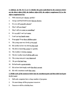 [Solved] I Indicate the clause types of the following sentences 2 marks ...