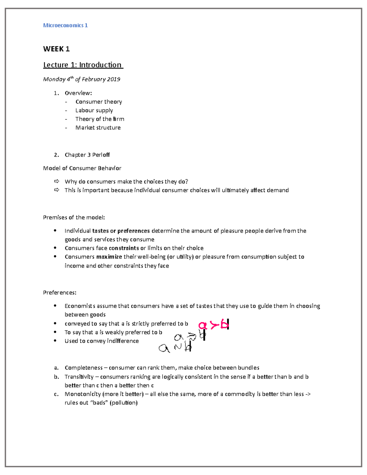 Week 1 - Notes - WEEK 1 Lecture 1: Introduction Monday 4th Of February ...