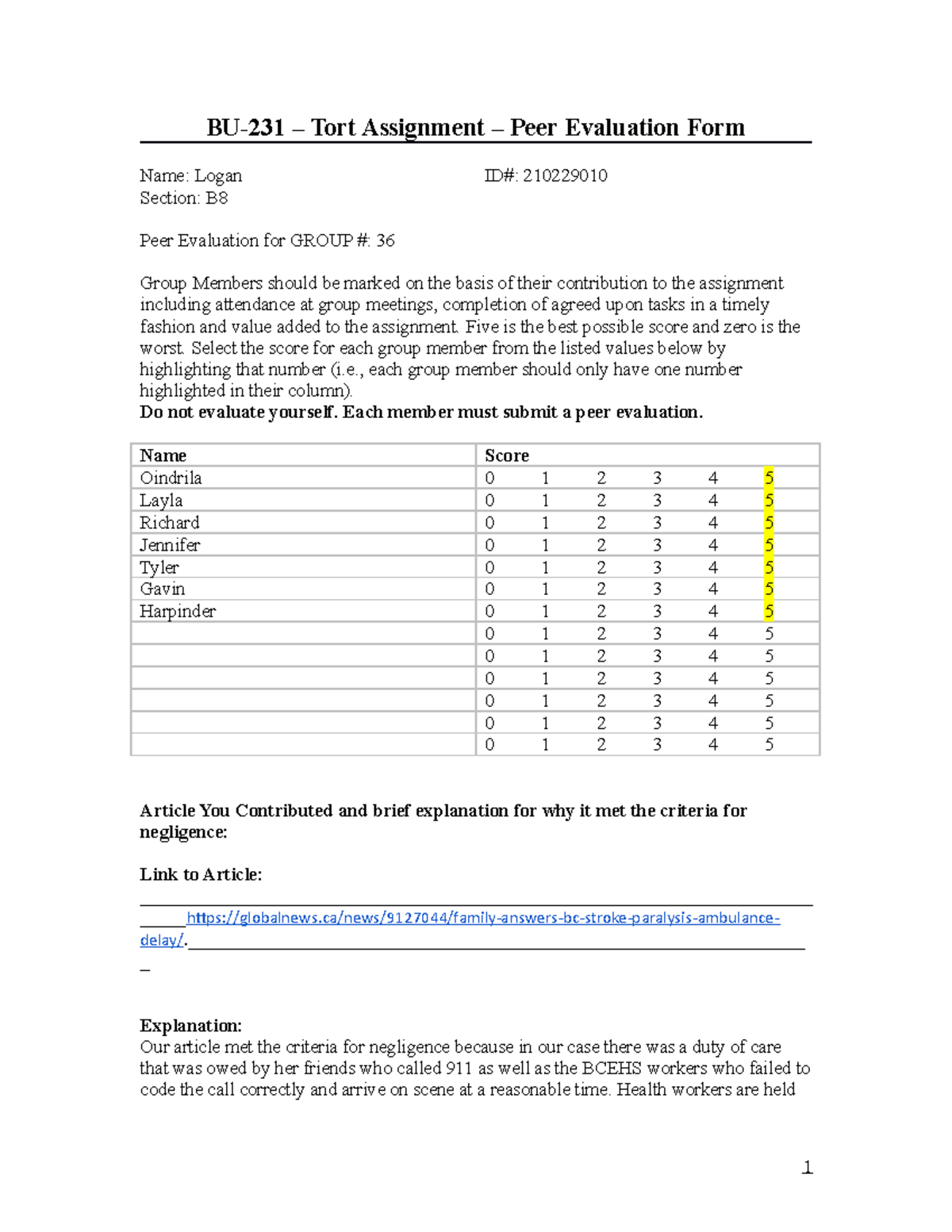 Bu Course Evaluations