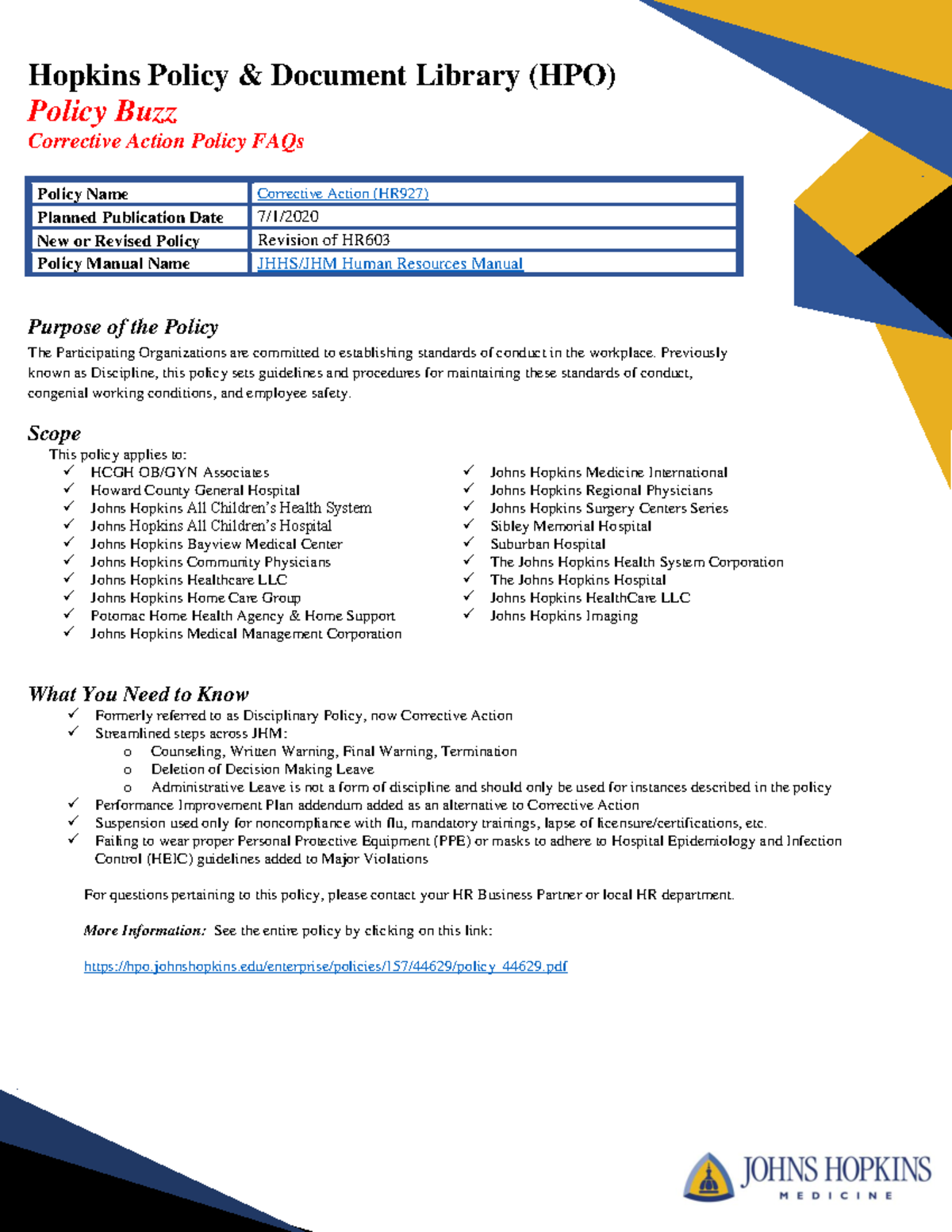 corrective-action-policy-buzz-hopkins-policy-document-library-hpo