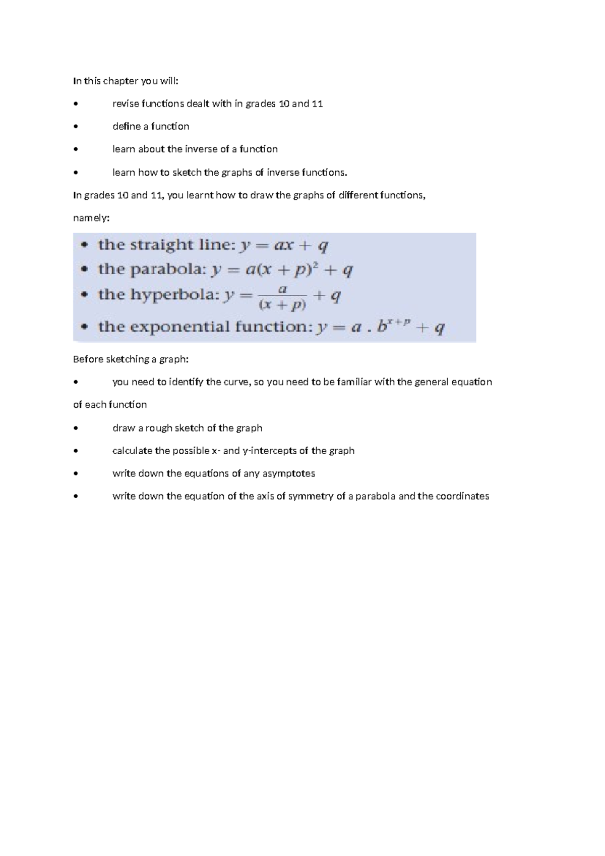 Functions exponential and logarithmic - In this chapter you will ...