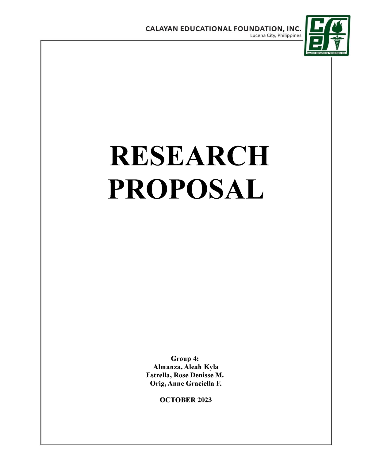 research title with objectives