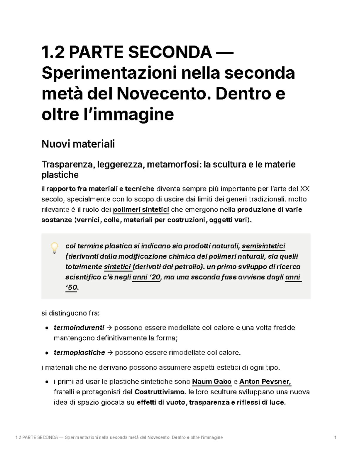 ARTE Contemporanea E Tecniche Parte Seconda Sperimentazioni nella ...