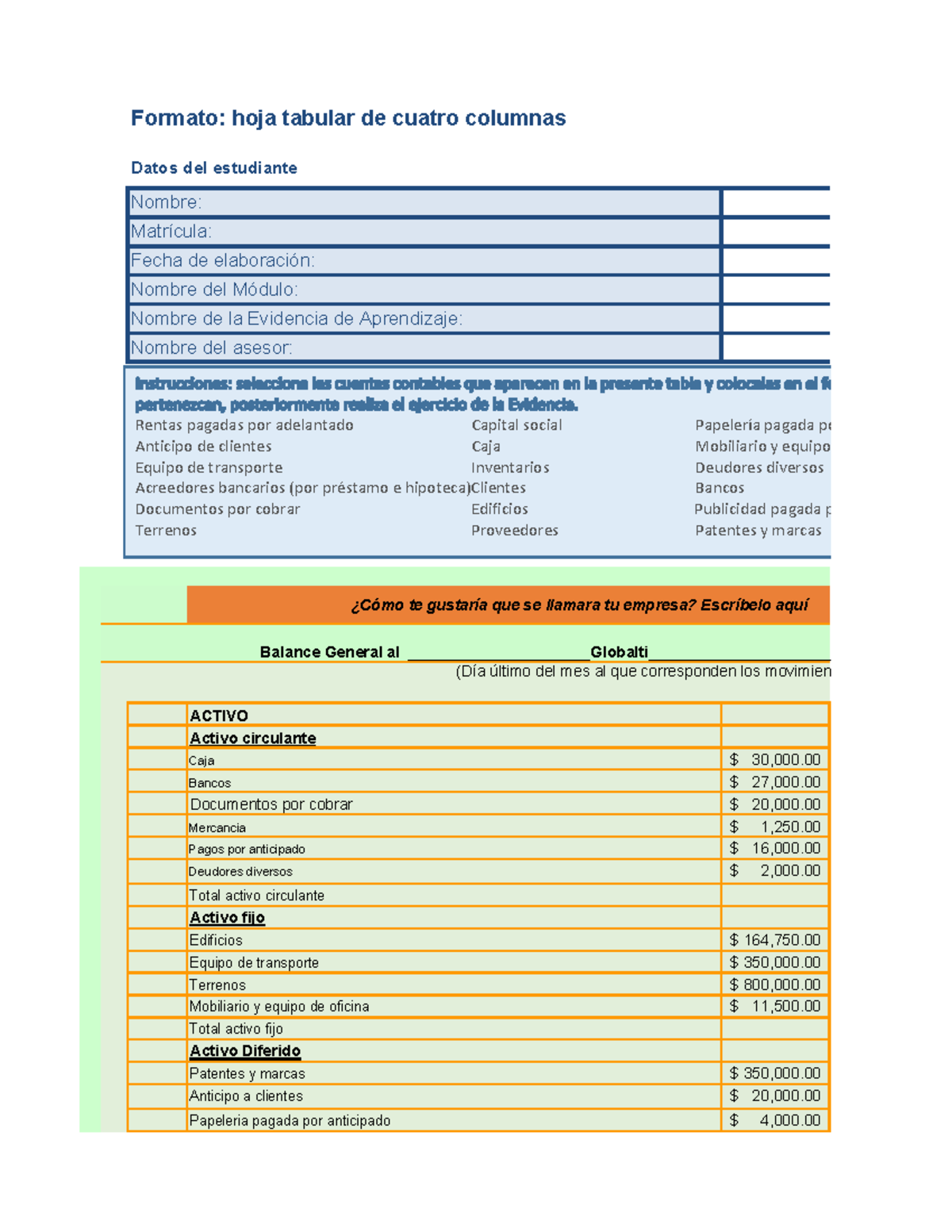 Rosado Perez Balance 110202 - Formato: hoja tabular de cuatro columnas ...