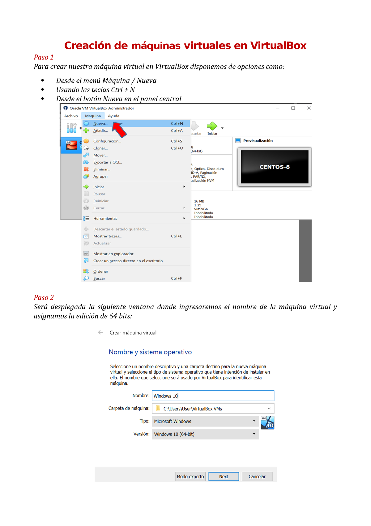 2 Tutorial Creacion Maquinas Virtuales En Virtual Box Creación De Máquinas Virtuales En 5021