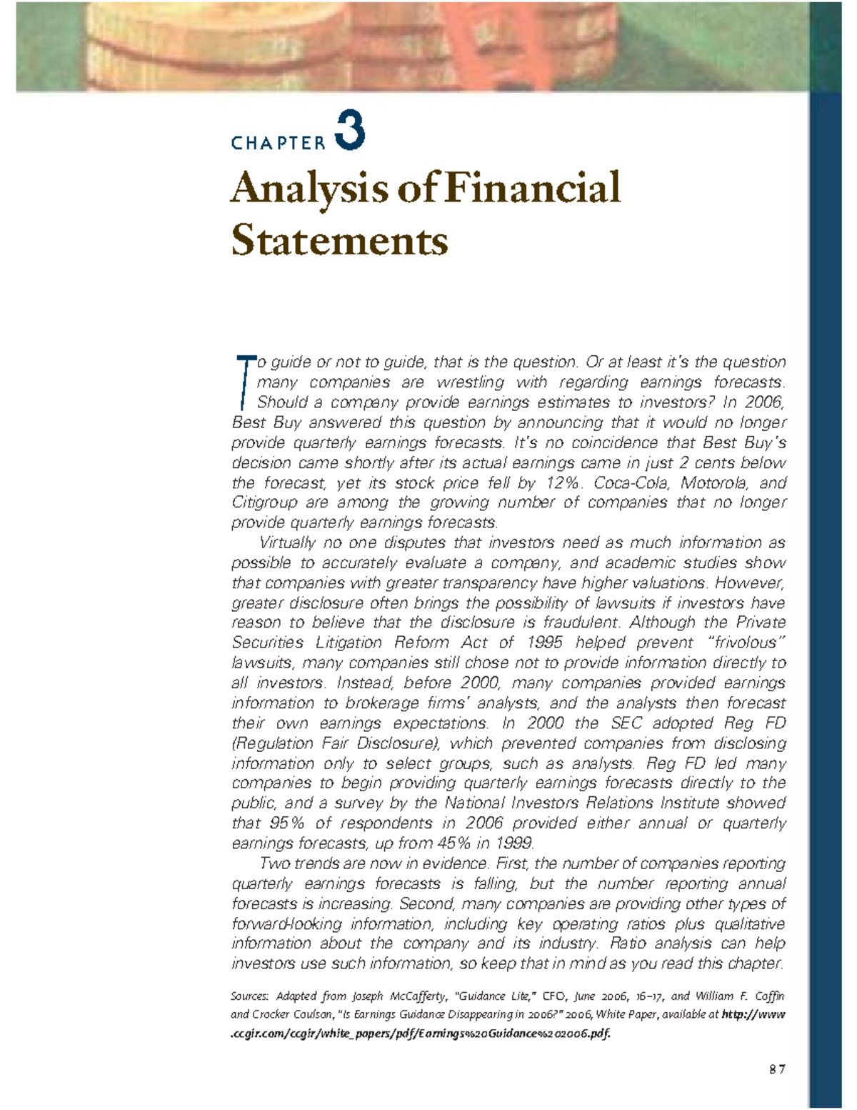 Chapter 3- book chapter - C H A P T E R 3 Analysis ofFinancial ...