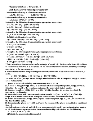 Phys 1011 Final Sample - physics module - Physics freshman course - AAU ...
