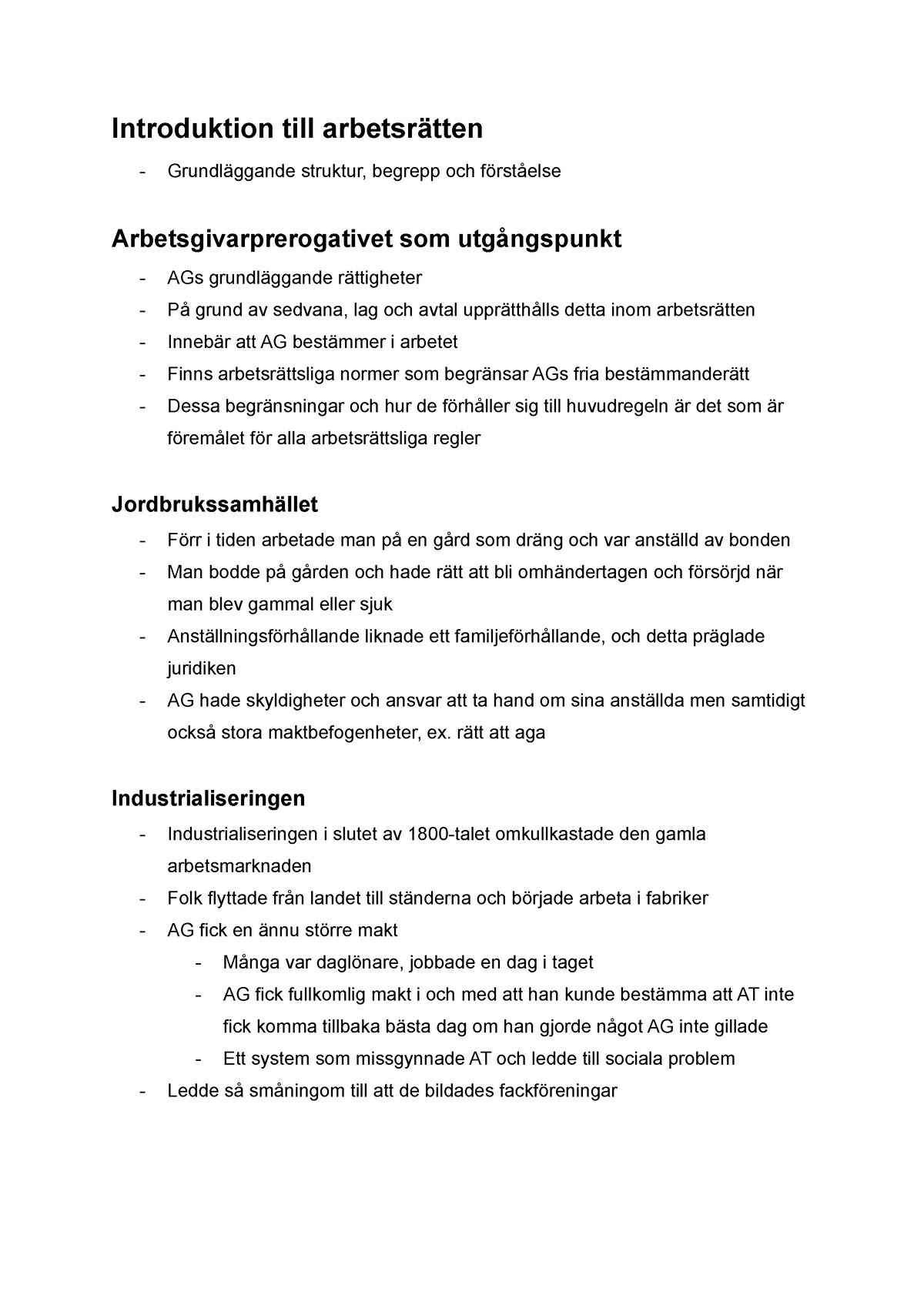 (1) Introduktion Till Arbetsrätten - Introduktion Till Arbetsrätten ...