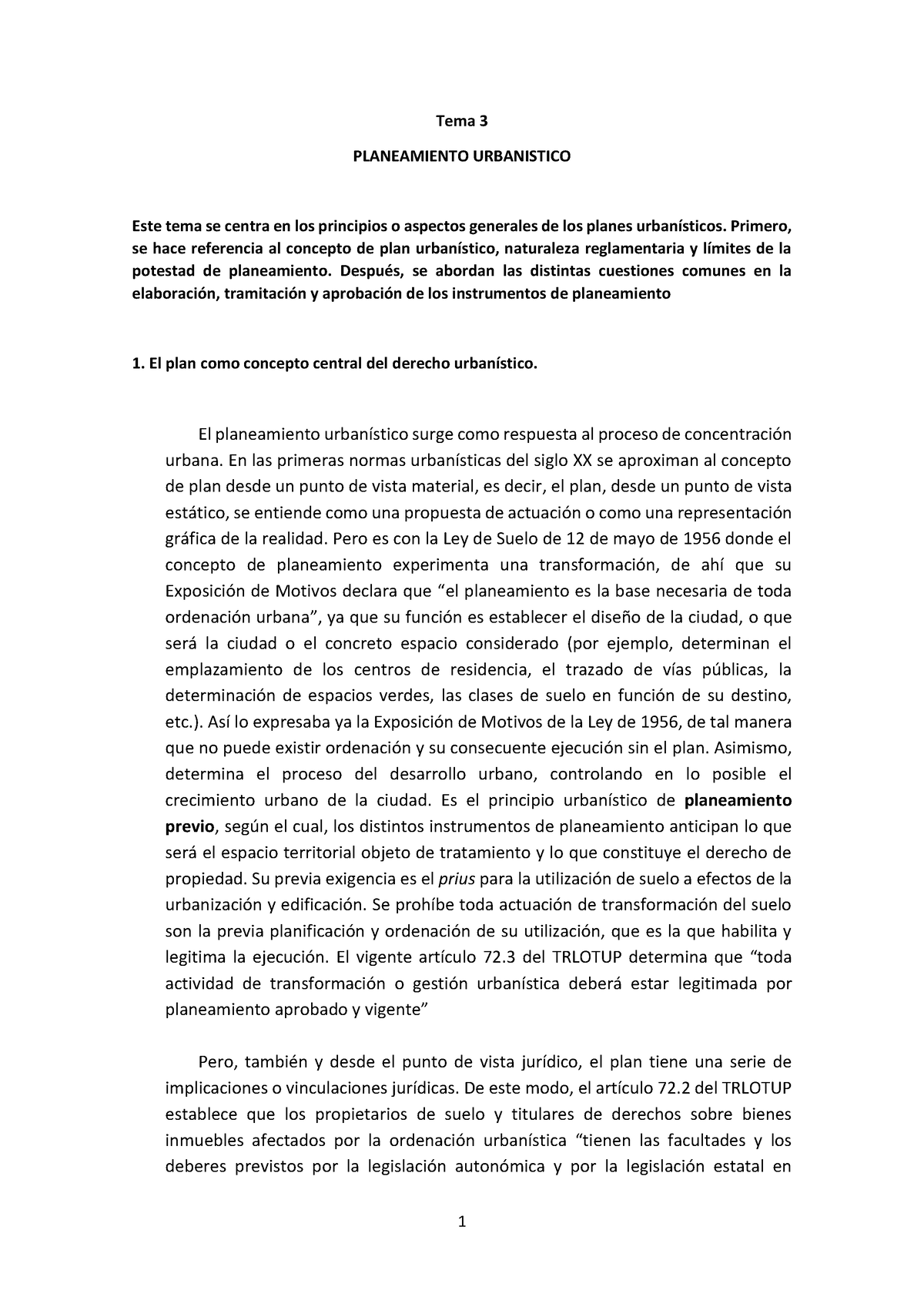 TEMA3 Planeamientourbanistico - Tema 3 PLANEAMIENTO URBANISTICO Este ...