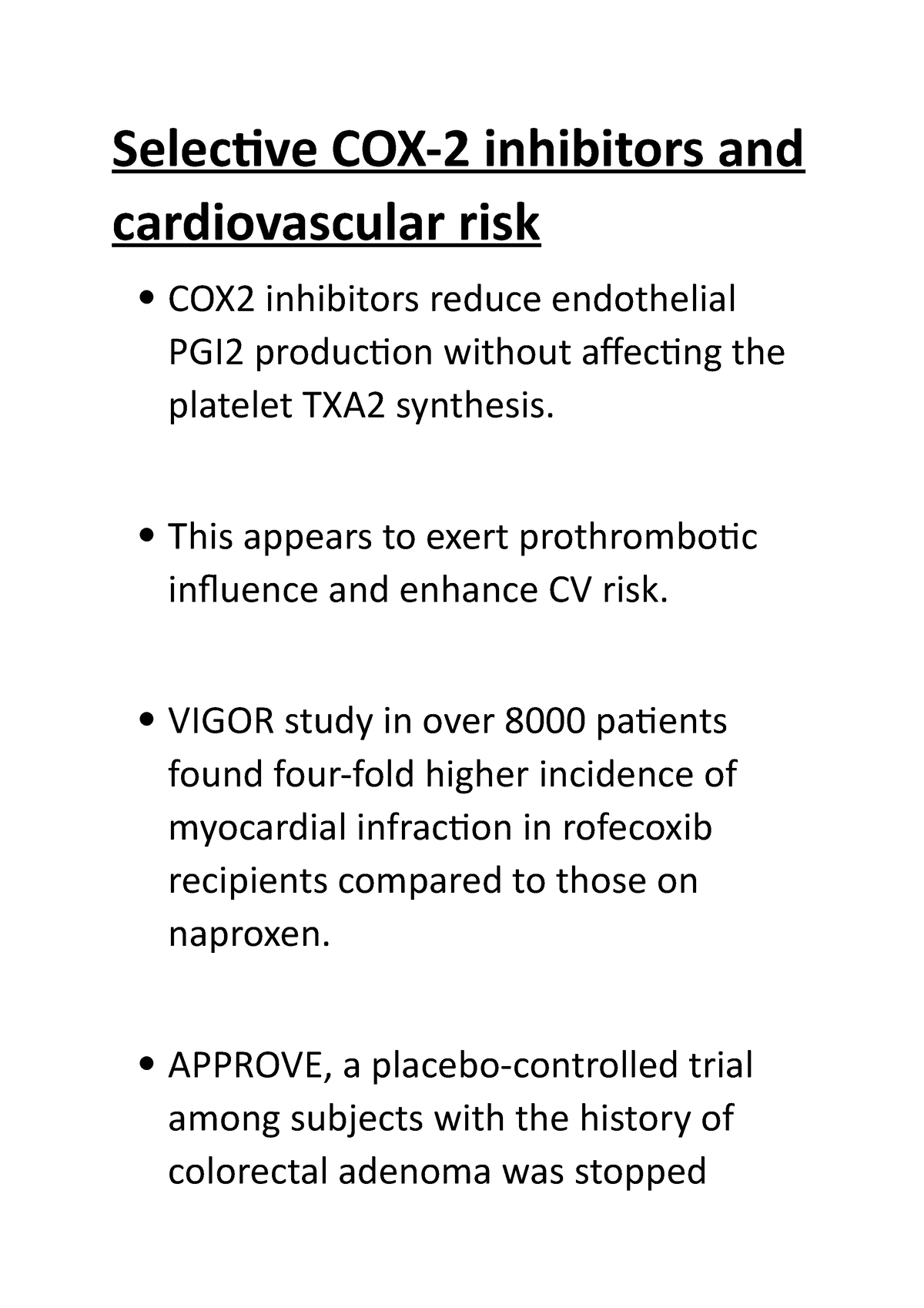 Selective Cox 2 Inhibitors And Cardiovascular Risk Selective Cox 2 Inhibitors And 