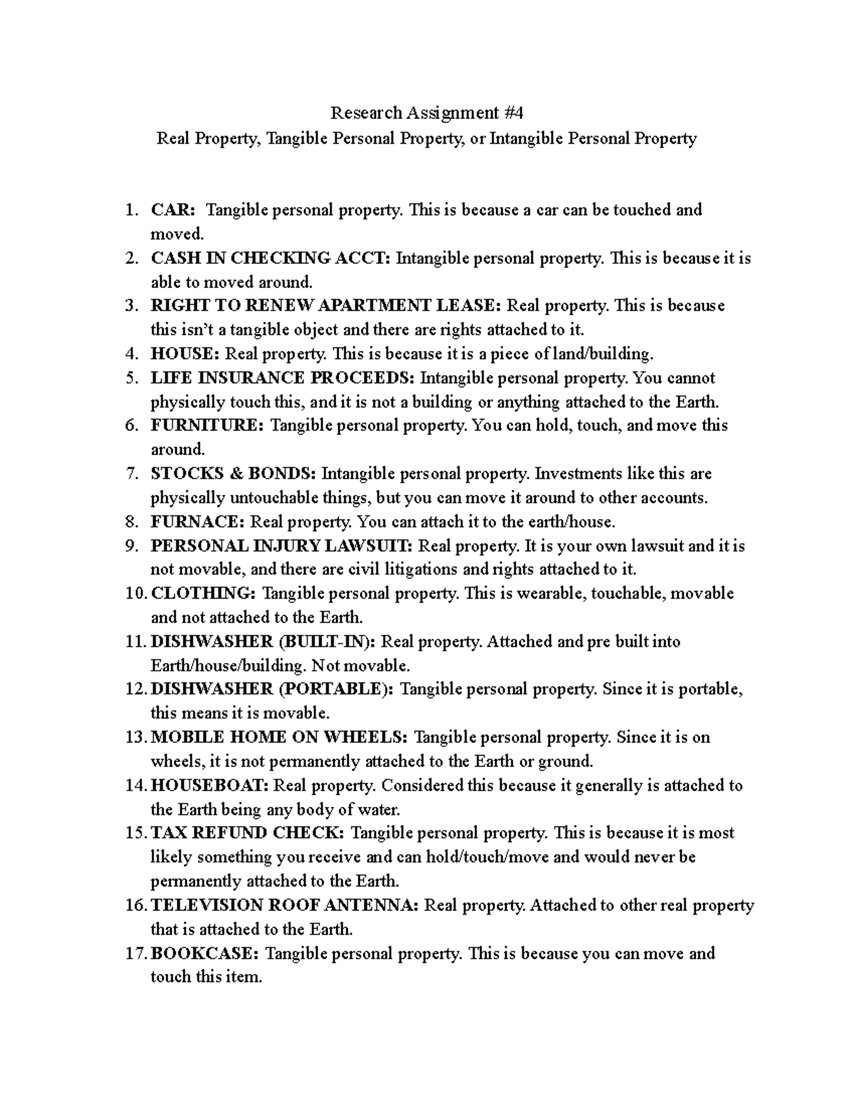 assignment real property meaning