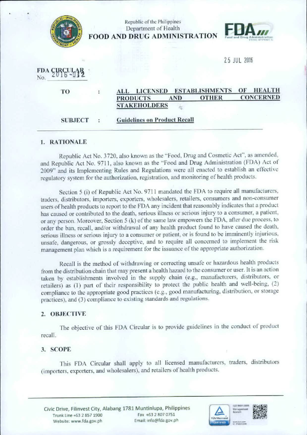 FDA-Circular-No - note - PHILI Republic of the Philippines Department ...