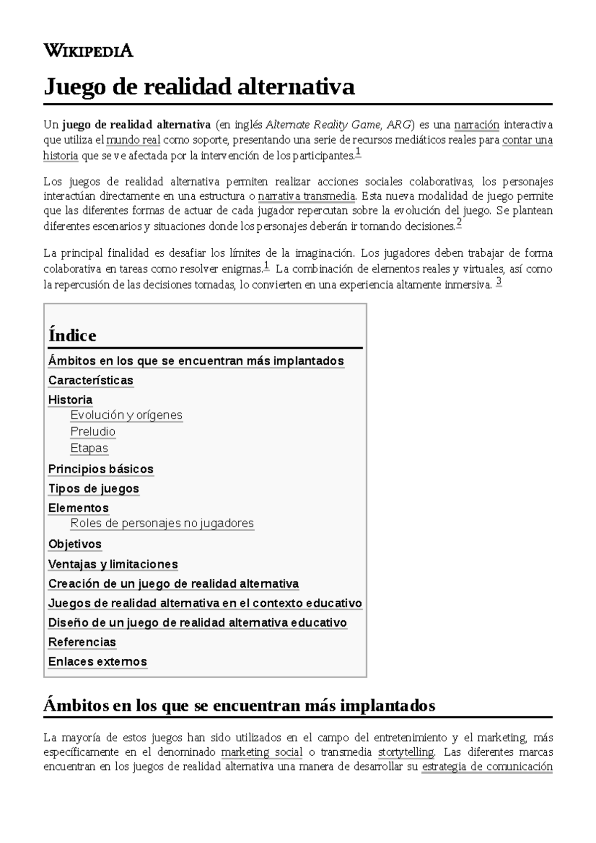 Juego de realidad alternativa 1 Los juegos de realidad alternativa