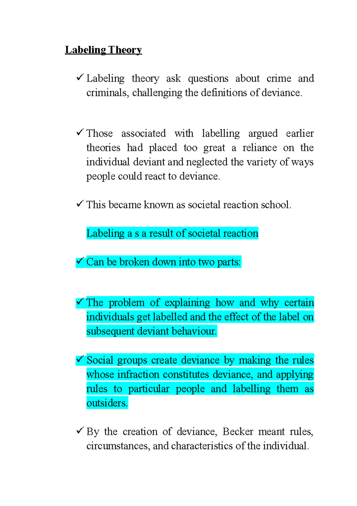 Week 12 Labelling theory Labeling Theory Labeling theory ask