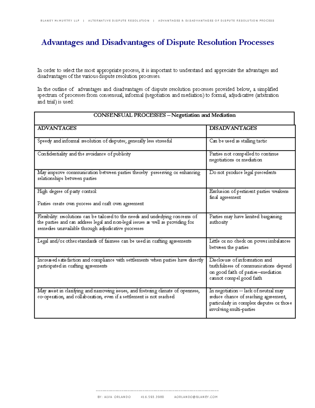 Adr advantages - Notes - B L A N E Y M c M U R T R Y L L P | A L T E R ...