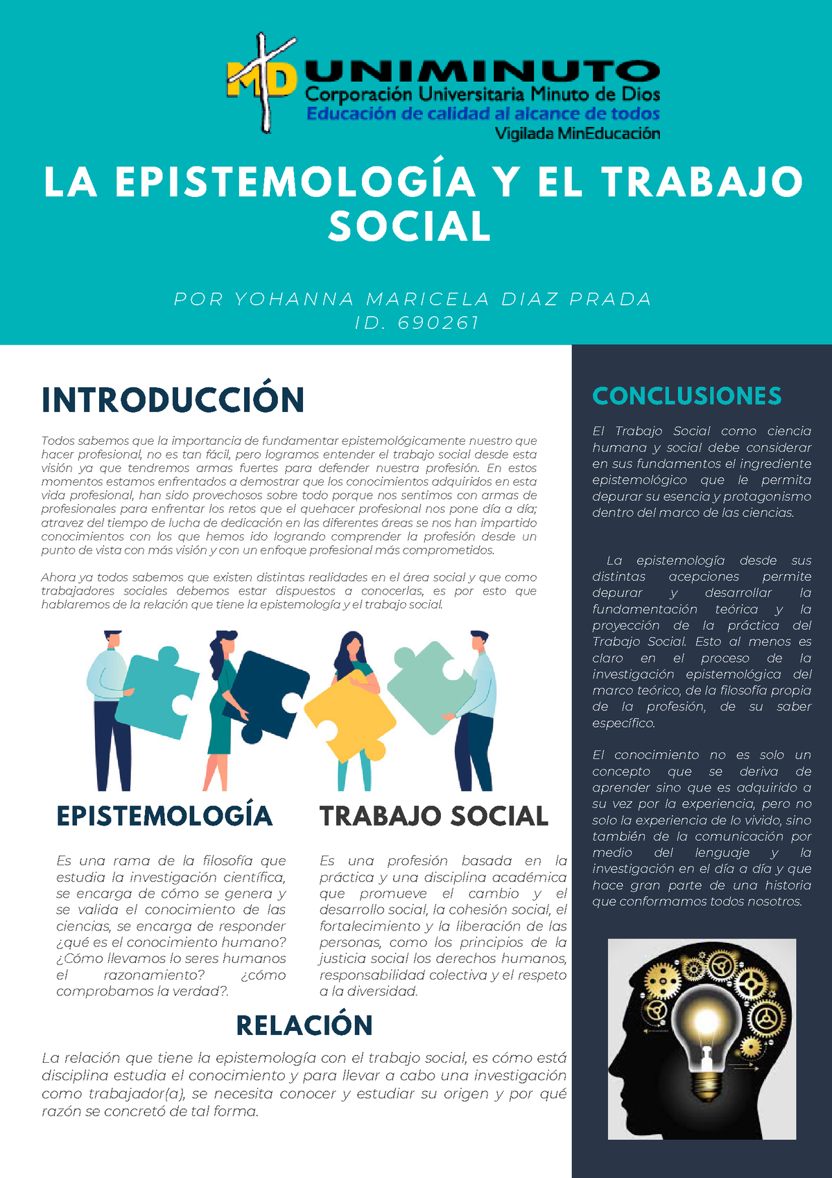 Actividad Evaluativa: LA EPISTEMOLOGÍA Y EL TRABAJO SOCIAL - LA ...