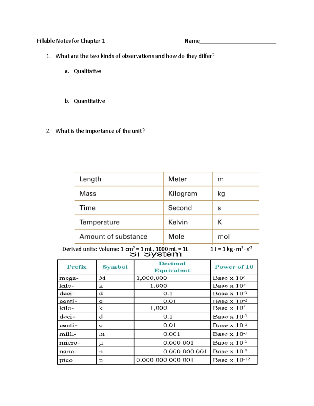Chapter E Fillable Notes 9 - Fillable Notes for Chapter 1 Name ...