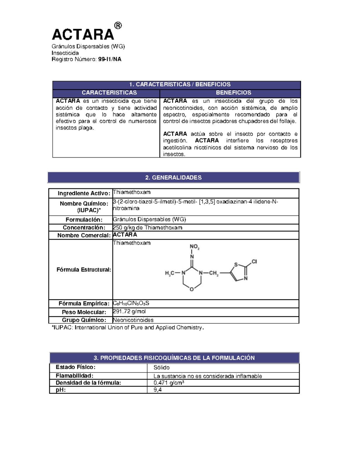 Ec ficha tecnica actara 25wg mar 17 - ACTARA ® Gránulos Dispersables ...
