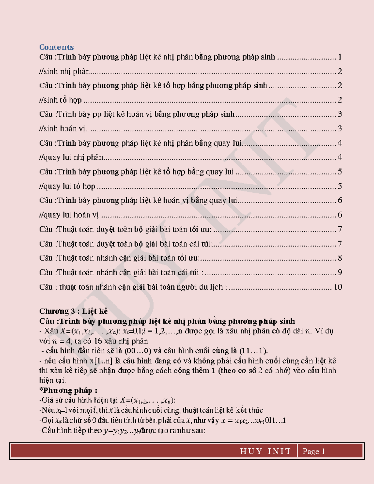 Full code ngắn và lý thuyết TRR1 - Contents Câu :Trình bày phương pháp ...