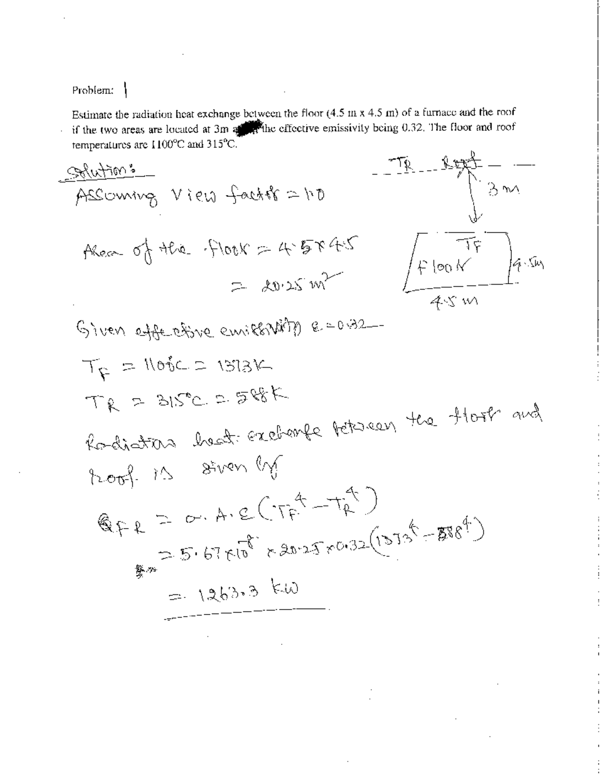 Radiation Problems 1 - MECE3930U - Studocu