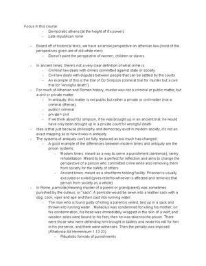 Classics Notes - Classics Notes Week 2: Greek Background/ Historical ...