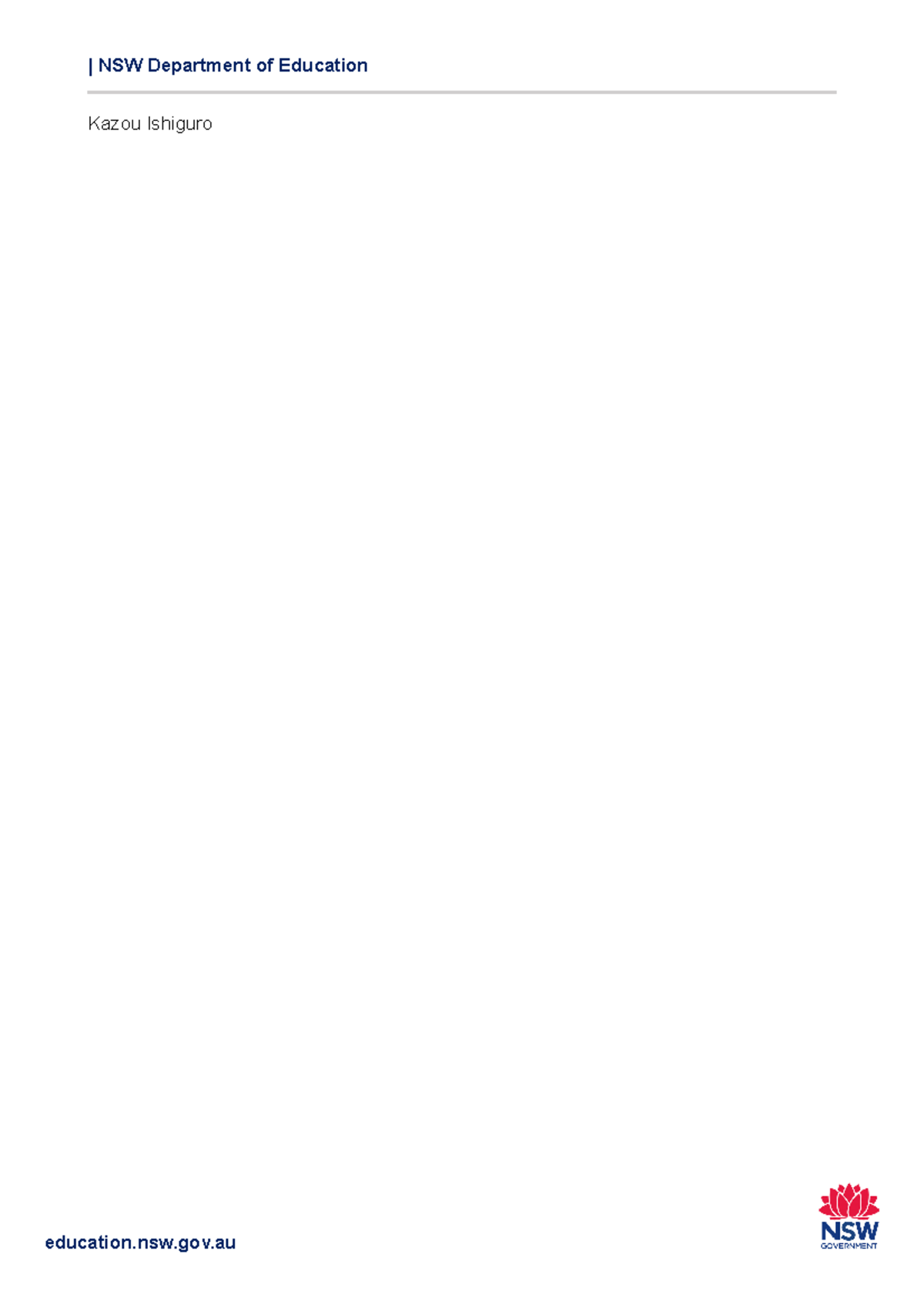 A.I.F.W annotations - DOT POINTS ON ESSAY - | NSW Department of ...