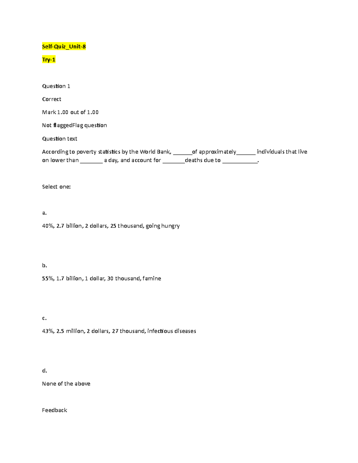 Self-Quiz Unit-8 POLS-1503 - Self-Quiz_Unit- Try- Question 1 Correct ...