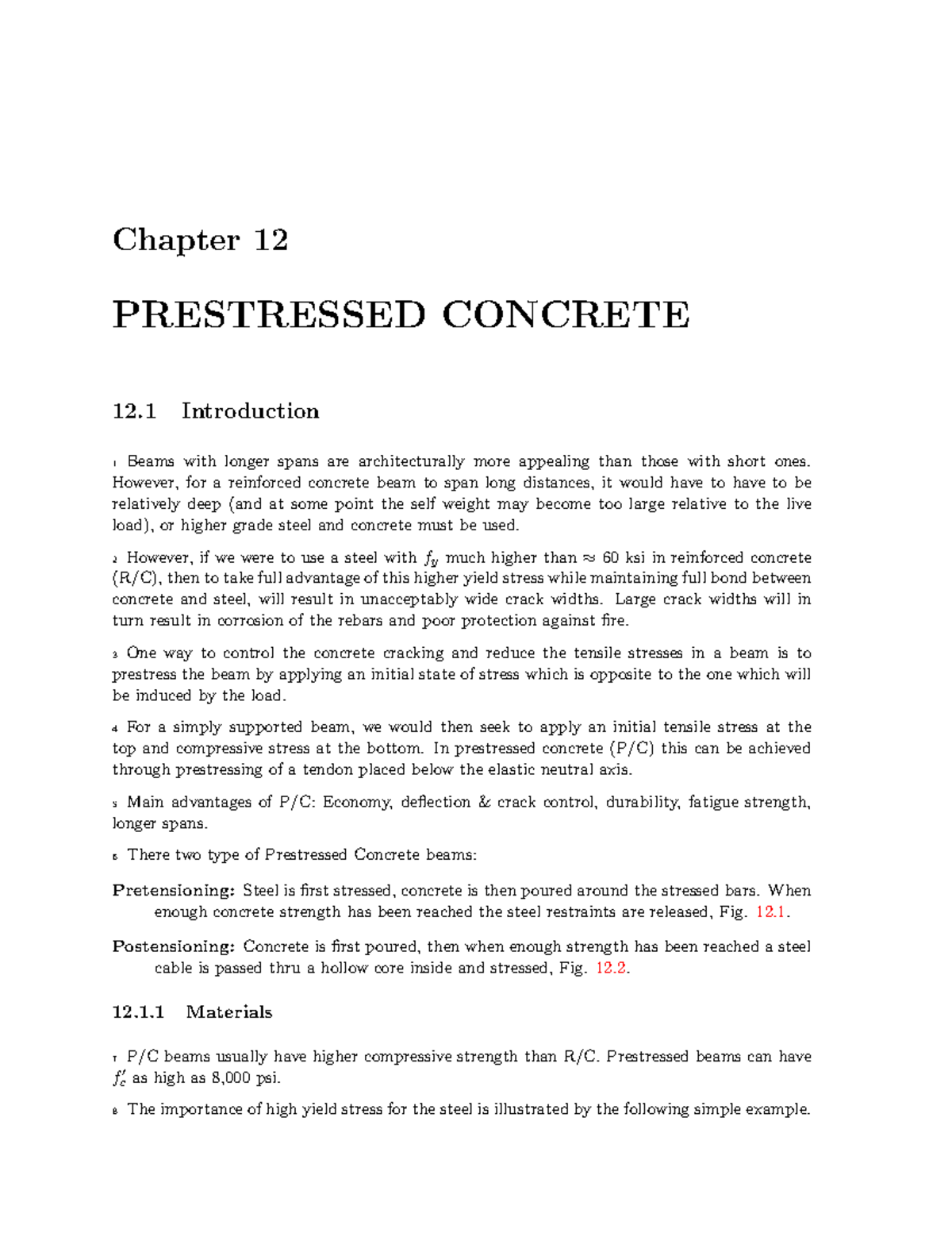 SE CH12 - PRESTRESSED CONCRETE - Draft Chapter 12 PRESTRESSED CONCRETE ...