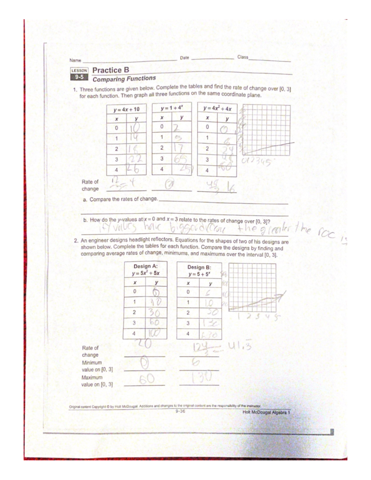 Accelerated Algebra 1- Unit 1 Test 2 Reasoning With Linear Equations ...