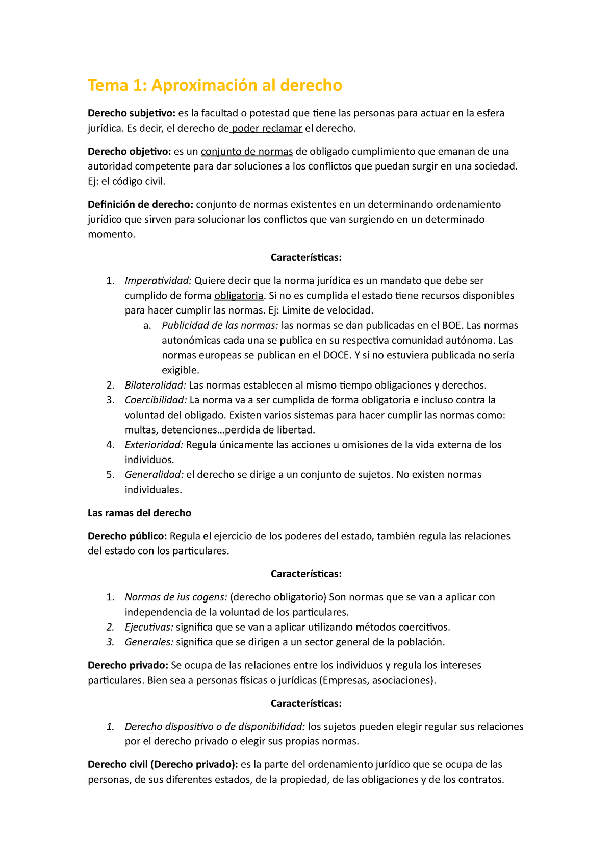 Tema 1- 4 - Apuntes 1-4 - Tema 1: Aproximación Al Derecho Derecho ...