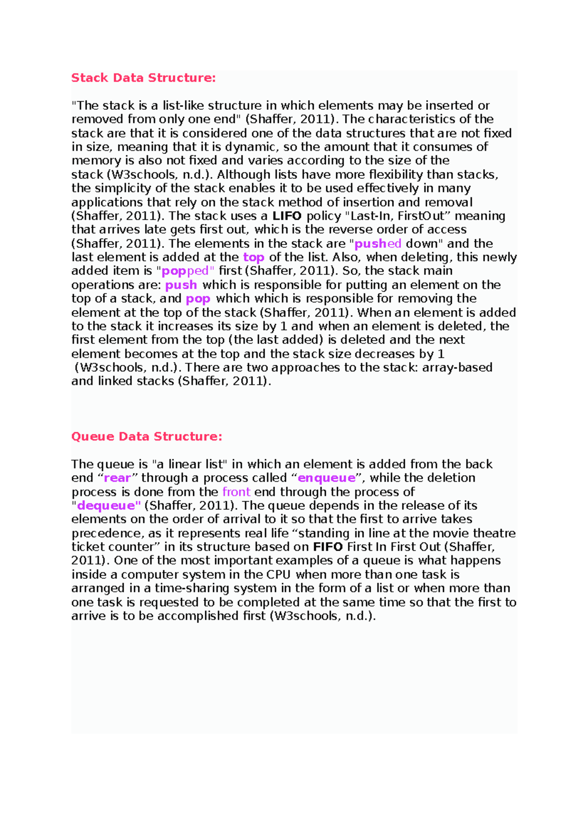 Discussion 3 2 - Stack Data Structure: "The stack is a list-like ...