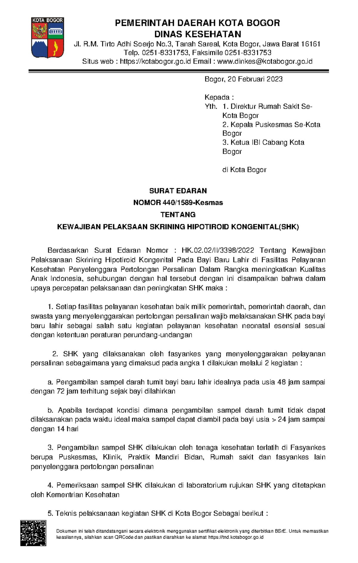 SE SHK DKK Bogor - bgvbgf - PEMERINTAH DAERAH KOTA BOGOR DINAS ...